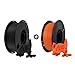 Kingroon High Speed PLA 3D Printer Filament 1.75mm, 3D Printer Rapid Filament for 30-600mm/s Hyper Printing Filament, Dimensional Accuracy +/- 0.03 mm, 1kg Plastic Spool(2.2lbs) Black&Orange