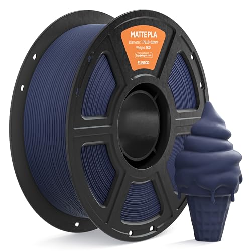 ELEGOO Matte PLA Filament 1.75mm Navy Blue 1KG, 3D Printer Filament High Precision, 1kg Spool (2.2lbs) Fits for Most FDM 3D Printers