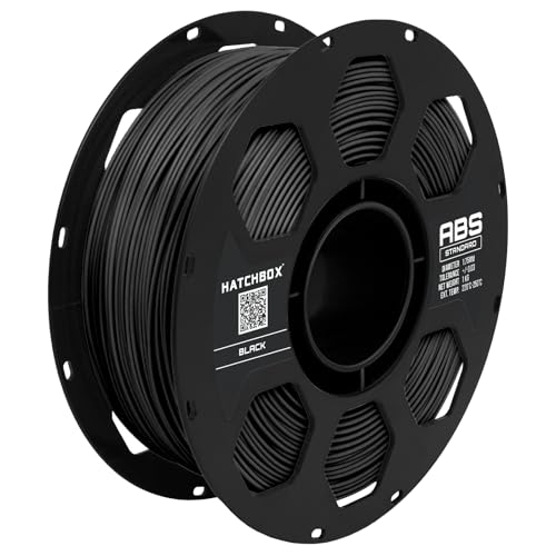 HATCHBOX ABS 3D Printer Filament, Dimensional Accuracy +/- 0.03 mm, 1 kg Spool, 1.75 mm, Black