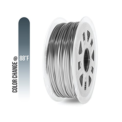 Gizmo Dorks 3mm (2.85mm) PLA Filament 1kg / 2.2lb for 3D Printers, Color Change Gray to White