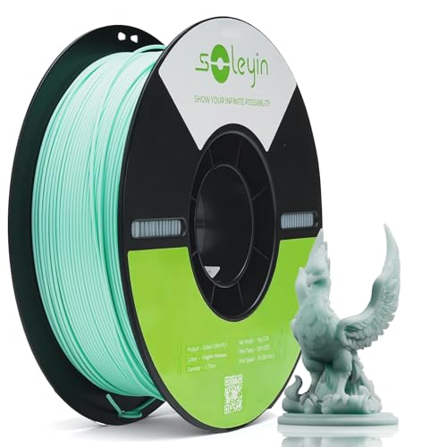 Creality Colorful Soleyin Ultra PLA 3D Printer Filament 1.75mm, 300mm/s Speed, +/-0.02mm Accuracy, Quick Cooling & Shaping, 1kg Spool (2.2lbs), for Creality Ender K1, K1C, K2 Pro/Plus Series (Green)