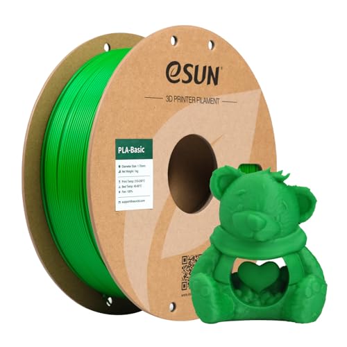 eSUN PLA Basic Filament 1.75mm, 1KG Spool (2.2 LBS) High Speed Printing 3D Printer PLA Filament,Designed for Fast Printing, Green