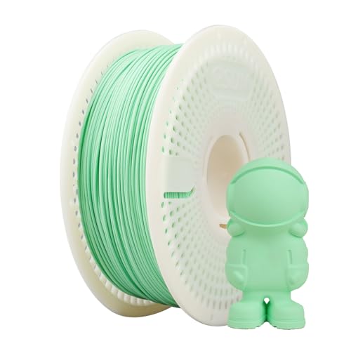 eSUN Matte PLA Refilament 1.75mm and Upgarded eSpool+ Set, Reusable and Removable Filament Spool Replacement with 3D Printer Refill Matte PLA,Mint Green
