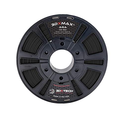 3DXTECH 3DXMax ASA, 1KG (Black, 1.75mm) 3D Printing Filament