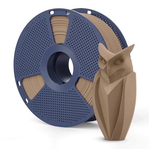 Real Wood Fiber PLA Filament 1.75mm, Natural Matte Texture, Reduced Clogging, Easy to Print, 1kg(2.2lbs) SUNLU 3D Printer Filament, Wood