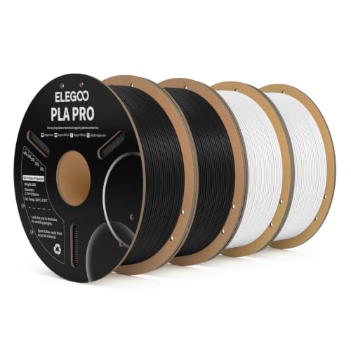 ELEGOO PLA 3D Printer Filament 1.75mm Black & White PRO 4KG