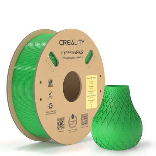 Creality Official Hyper PETG Filament 1.75mm, High Speed PETG 30-600mm/s 3D Printer Filament PETG, Dimensional Accuracy ± 0.03 mm, Fit Most 3D Printers, 1KG(2.2lbs) Spool Green