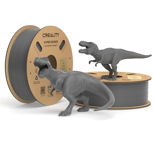 Creality 3D Printer Filament PLA 1.75mm 2KG, Creality Official Hyper PLA Filament,2Pcs 2.2 lb/1 kg, 600mm/s Designed for High-Speed 3D Printing (Gray*2)