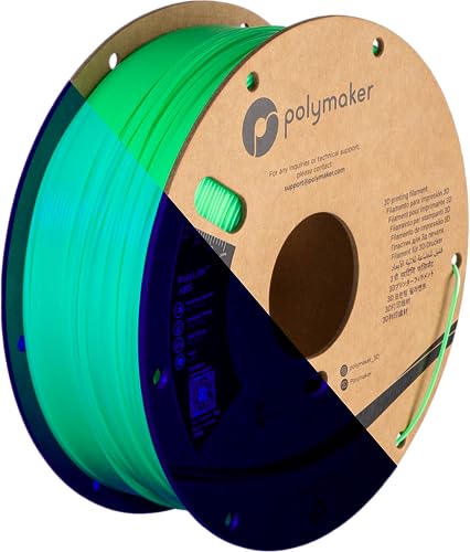 Polymaker ABS Filament 1.75mm Neon Green, 1kg PolyLite ABS 3D Printer Filament, Heat Resistant, Strong & Durable, Dimensional Accuracy +/- 0.03mm