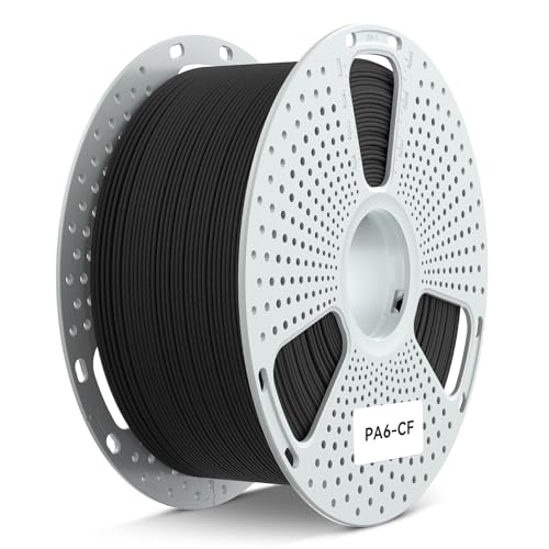SUNLU Nylon PA6-CF 3D Printer Filament 1.75mm - 20% Carbon Fiber Reinforced, 209°C Heat Resistance, Big Roll Filament, 2.7kg Spool(5.95 lbs), Black