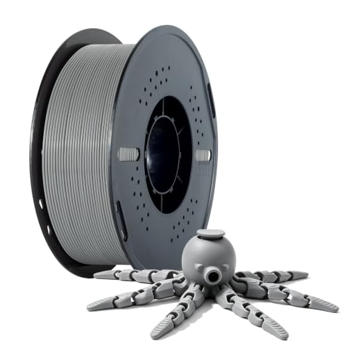 Kingroon PLA 3D Printer Filament, Dimensional Accuracy +/- 0.02 mm, 1 kg Spool(2.2lbs), 1.75 mm，Grey