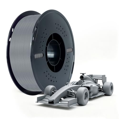 Kingroon High Speed PLA 3D Printer Filament 1.75mm, 3D Printer Rapid Filament for 30-600mm/s Hyper Printing Filament, Dimensional Accuracy +/- 0.03 mm, 1kg Plastic Spool(2.2lbs) (Gray)