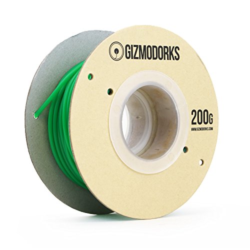 Gizmo Dorks ABS Filament for 3D Printers 3mm (2.85mm) 200g, Green