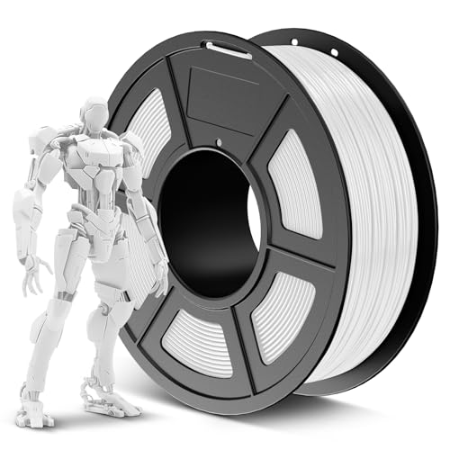 SUNLU ABS Filament 1.75mm 3D Printer Filament, Highly Resistant Durable, Heat Resistance, Excellent Toughness, Compatible with 99% FDM 3D Printers, 1kg Spool (2.2lbs), White