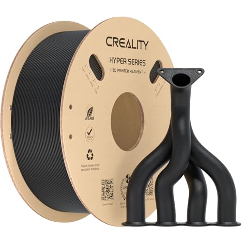 Creality 3D Printer Filament PLA Carbon Fiber Filament 1.75mm for K1C, Hyper PLA-CF for High Speed 50-300mm/s, 1kg(2.2lbs)/Spool, Dimensional Accuracy +/- 0.03 mm (Black)