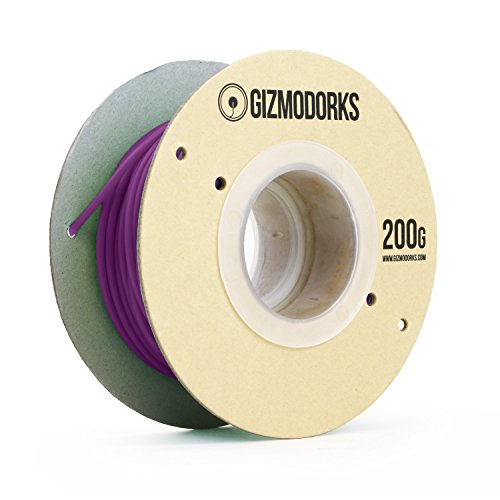 Gizmo Dorks ABS Filament for 3D Printers 3mm (2.85mm) 200g, Purple