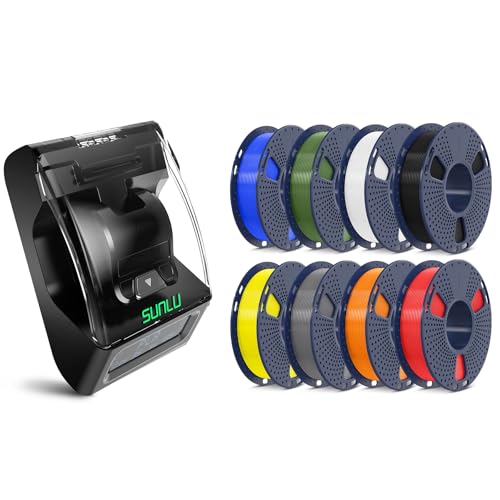 SUNLU PLA+2.0 3D Printer Filament 0.25kg per Spool,8 Pack,2kg Total and SUNLU Official Filament Connector Easy to Use,200PCS PTFE Sleeve