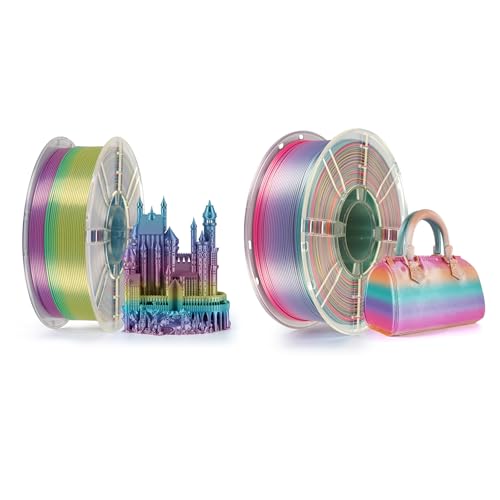 Kingroon 2PCS Rainbow Silk PLA Candy+Lovely