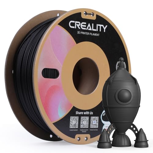 Creality PLA Matte 3D Printer Filament 1.75mm, Matte PLA 1kg Spool (2.2lbs), Dimensional Accuracy +/- 0.02 mm, Fits for Most FDM 3D Printers (Matte Black)