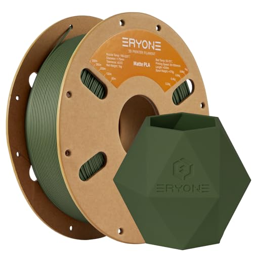 ERYONE Matte PLA Filament for 3D Printer, Filament 1.75mm +/- 0.03mm, 1kg (2.2LBS)/Spool, Olive Green