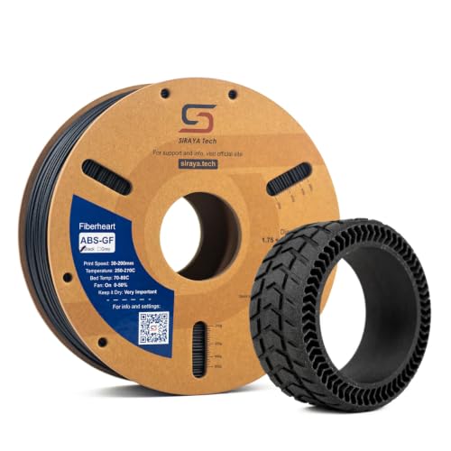Siraya Tech Fibreheart ABS-GF 3D Printer Filament, High-Temp, Black, 1kg