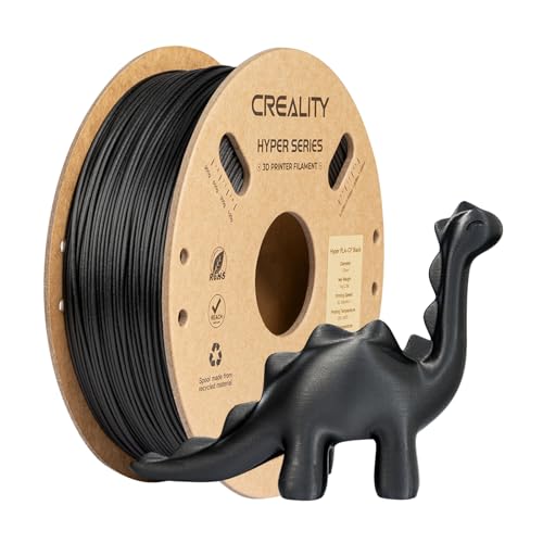 Creality Hyper PLA-CF Carbon Fiber PLA Filament 1.75mm, High-Speed 3D Printer Filament, 50-300mm/s, 1kg(2.2lbs)/Spool, Dimensional Accuracy ±0.03mm, Black