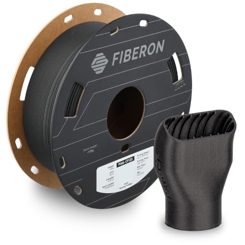 Polymaker Fiberon PA6-CF20 Carbon Fiber Nylon Filament 1.75mm, Black, 0.5kg