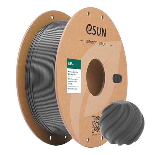 eSUN ABS+ Filament 1.75mm, 3D Printer Filament ABS Plus, Dimensional Accuracy +/- 0.05mm, 1KG Spool (2.2 LBS) 3D Printing Filament for 3D Printers, Silver