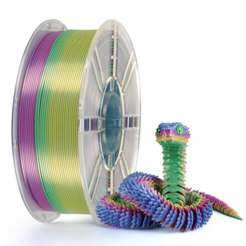 Kingroon Silk PLA Filament 1.75mm Rainbow Filament 3D Printer Filament Color Changing Filament 1kg Dimensional Accuracy ±0.02mm,Fit Most 3D Printers(Lovely)