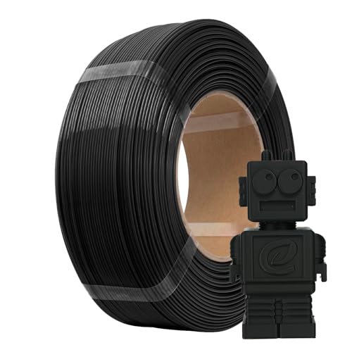eSUN PLA Basic Refilament 1.75mm, 3D Printer Refill High Speed PLA for Fast Printing, 1KG Spoolless 3D Printing Filament for High Speed 3D Printers, Black