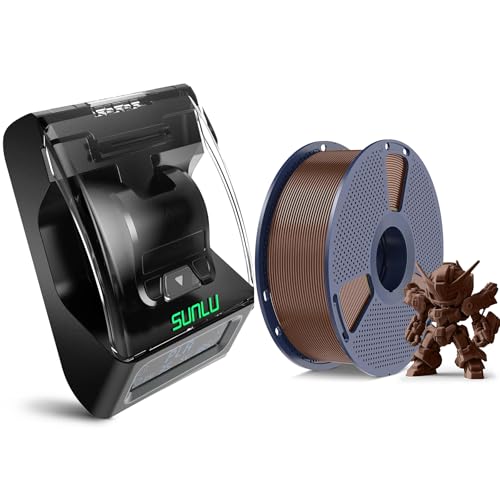 SUNLU High Speed PLA Meta Filament Chocolate 1KG and SUNLU Official Filament Connector Easy to Use with 200PCS PTFE Sleeve