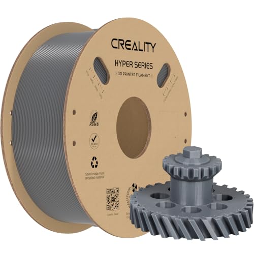 Creality Hyper ABS Filament 1.75mm, Heat Resistant and High Impact Strength, Stable Printing Performance, High-Speed Capability up to 350mm/s, Dimensional Accuracy +/- 0.05mm (Grey)