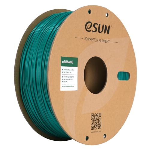 eSUN High Speed ABS+ Filament 1.75mm, Excellent Layer Adhesion 3D Printer Filament Speedy ABS Plus for Fast Printing, 1KG Spool (2.2 LBS) 3D Printing Filament for 3D Printers, Green