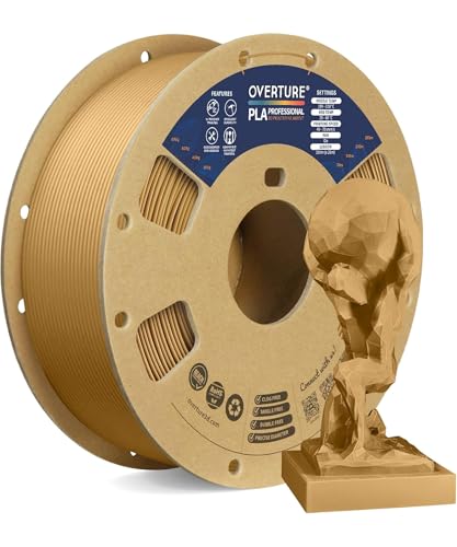 OVERTURE PLA Plus (PLA+) Filament 1.75mm, Stronger & More Durable, Professional Toughness 3D Printer Filament 1kg (2.2lbs), High Precision +/- 0.02mm, Tangle-Free (Brown)