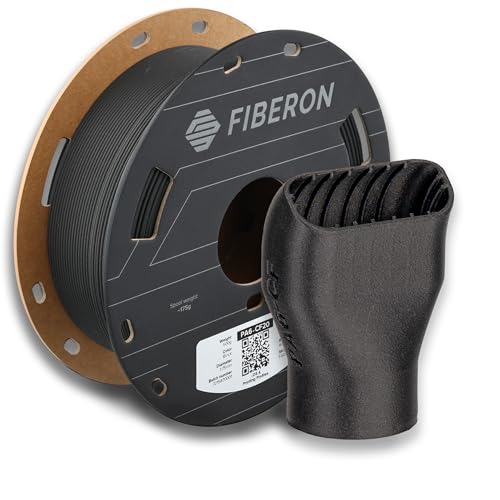 Polymaker Fiberon PA6-CF Carbon Fiber Nylon Filament 1.75mm Black 0.5kg, Fiberon PA6-CF Nylon Warp Free 1.75mm 3D Printing Filament