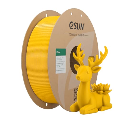eSUN PLA+ Filament 1.75mm 1KG, 3D Printer Filament Dimensional Accuracy +/- 0.03mm, 2.2lbs Cardboard Spool PLA Pro Filament, Fits for Most FDM 3D Printers, Gold