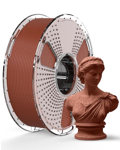 SUNLU High Speed Marble PLA Filament, 600mm/s High Speed PLA 3D Printer Filament, Natural Marble-Like Texture, Smooth Printing, 1kg (Brick Red)