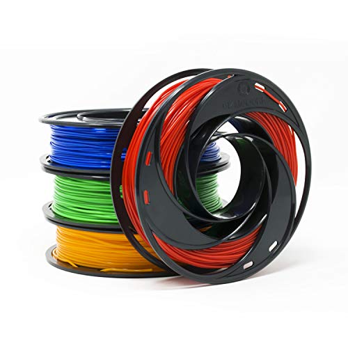 Gizmo Dorks PLA Filament for 3D Printers 2.85mm 200g, 4 Color Pack Multicolor (Original-Blue, Green, Orange, Red)