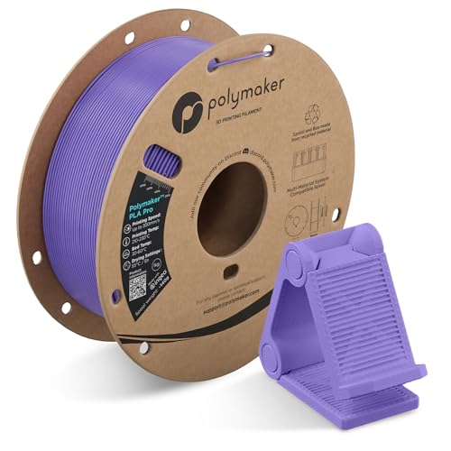 Polymaker PLA Pro 3D Printing Filament Purple 1.75mm 1KG, High-Impact Tough PLA, Fast Printing up to 300mm/s, High Speed New Formula, Easy to Print on Most FDM Printers, No Enclosure Required