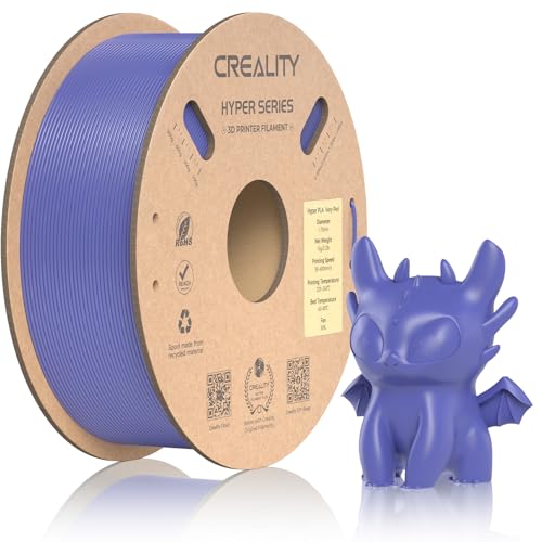 Official Creality Hyper PLA Filament 1.75mm, High Speed PLA 30-600mm/s Rapid 3D Printer Filament, Dimensional Accuracy +/-0.02mm, Fit Most FDM 3D Printers, 1KG(2.2lbs) Spool Very Peri
