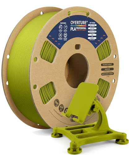 OVERTURE PLA Plus (PLA+) Filament 1.75mm, Stronger & More Durable, Professional Toughness 3D Printer Filament 1kg (2.2lbs), High Precision +/- 0.02mm, Tangle-Free (Olive Green)
