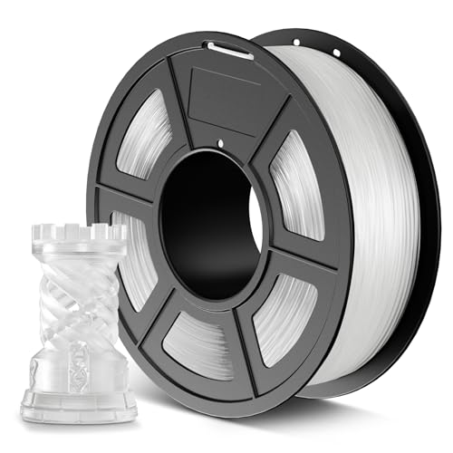 SUNLU Clear ABS Filament 1.75mm 3D Printer Filament, Highly Resistant Durable, Heat Resistance, Excellent Toughness, Compatible with 99% FDM 3D Printers, 1kg Spool (2.2lbs), Transparent