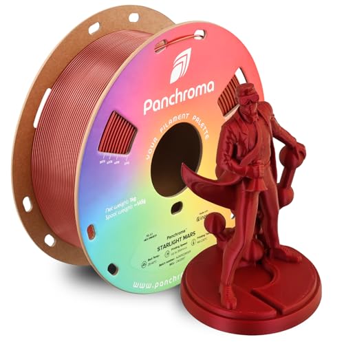 Polymaker Panchroma Red Color Changing PLA, 1.75mm, 1KG, Glitter Starlight Mars 3D Printer Filament, Hides Layer Lines, Easy to Print, Tangle Free, AMS Compatible, Works with Most FDM Printers