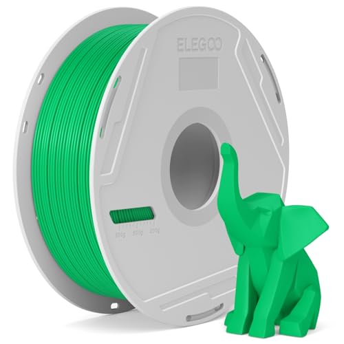ELEGOO PLA Basic Filament with Reusable Spool Green 1KG, 1.75mm PLA 3D Printing Filament 2.2lbs High Dimensional Accuracy, Easy Installation Detachable Spool Fits for Most 3D Printers