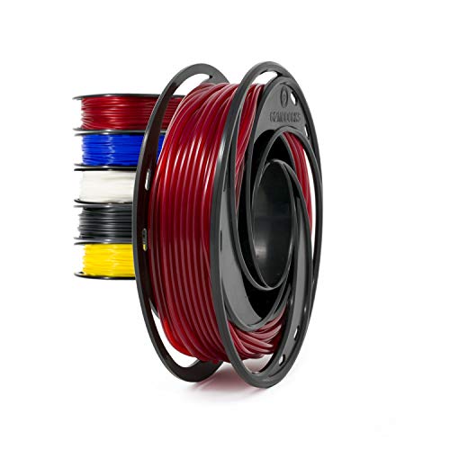 Gizmo Dorks Flexible TPU Filament for 3D Printers 1.75mm 200g, Red