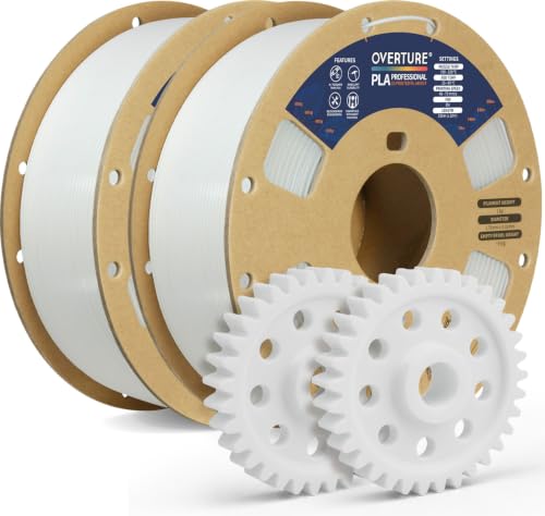 OVERTURE 2KG Bundle PLA Plus (PLA+) 3D Printer Filament 1.75mm