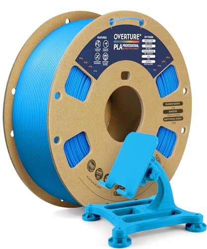 OVERTURE PLA Plus (PLA+) Filament 1.75mm, Stronger & More Durable, Professional Toughness 3D Printer Filament 1kg (2.2lbs), High Precision +/- 0.02mm, Tangle-Free (Digital Blue)