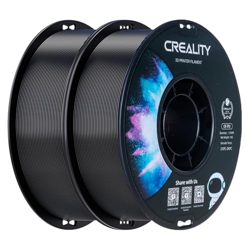 Creality TPU Filament 1.75 2 kg, 95A 3D Printing Filament, High Hardness & Resilience, Soft Adhesive Material, Elastic, 1kg(2.2lbs) Flexible Filament 1.75mm, for 3D Printer