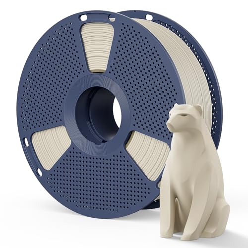 SUNLU Matte PLA Filament 1.75mm Beige Color, 1kg(2.2lbs) SUNLU 3D Printer Filament, Matte Surface Texture, No Clogging, Less Brittle, Bone White