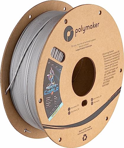 Polymaker Easy to Sand & Paint PLA Filament 1.75mm CosPLA (Version A - Durability with Extra Sand-Ability), PolyLite 3D Printer Filament 1.75mm 1kg 3D Printing PLA Filament Easy Sanding for Cosplay